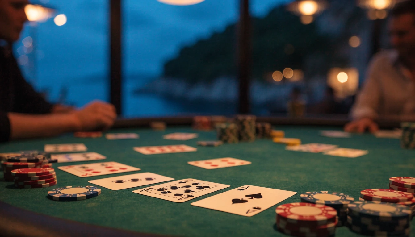 Stol za blackjack u hrvatskom casinu s uloženo i kartama