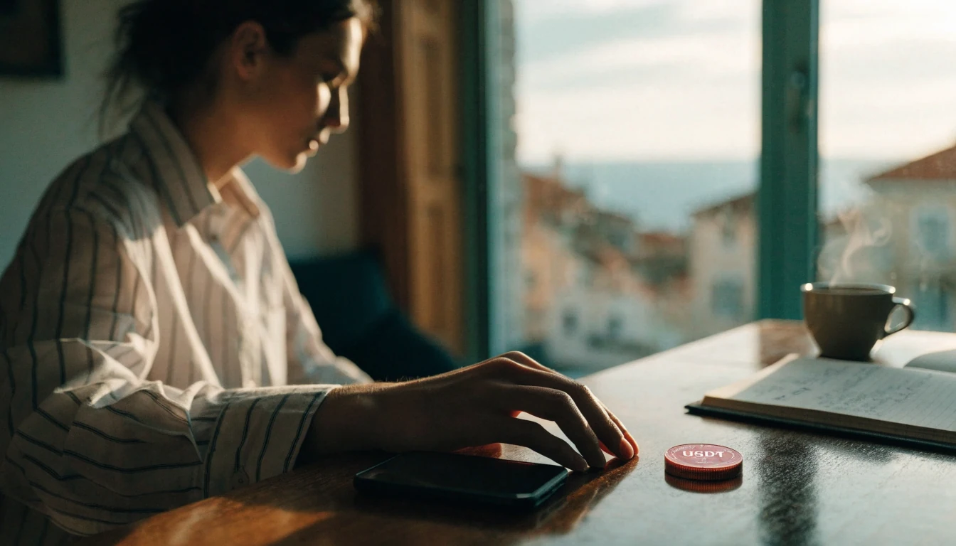 Hrvatski igrač uz pametni telefon i kripto token na stolu